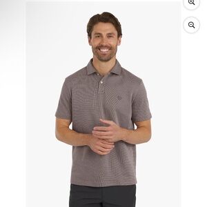 Chaps Men's Rockland Charcoal Gray Textured Short Sleeve Polo Small NWT